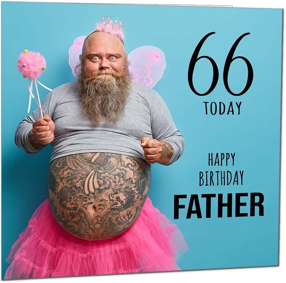 Dads Funny Birthday Card - Bearded Man Joke Funny Father