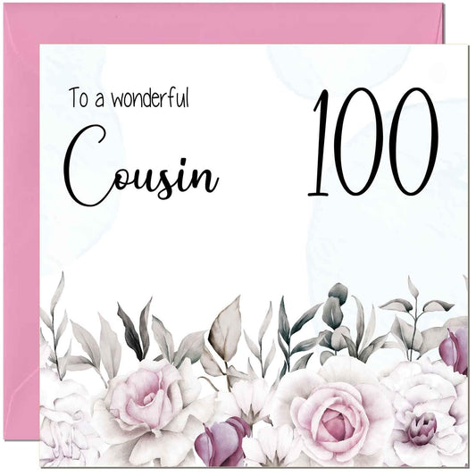 Cousin Birthday Card Floral Elegant Best Cousin's