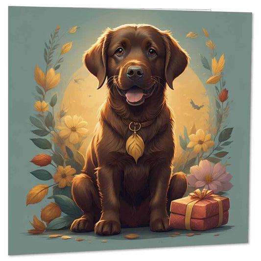 Labrador Birthday Card 145mm x 145mm