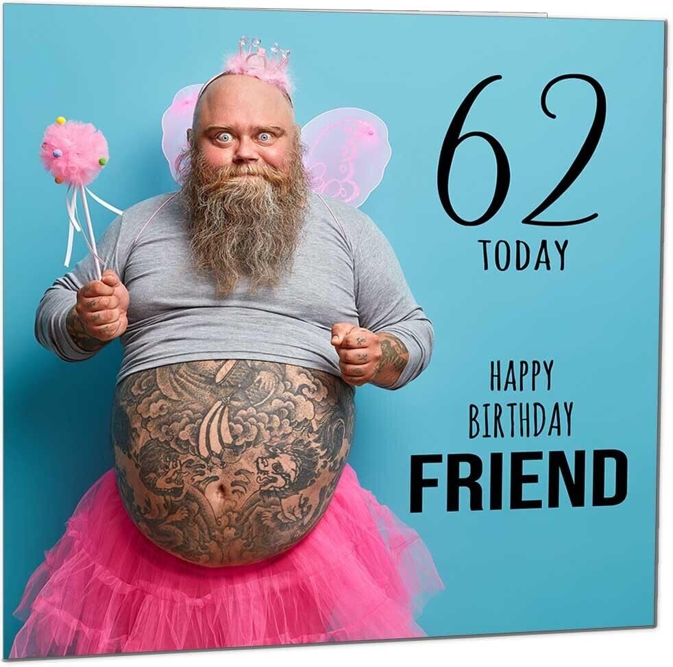 Friends Funny Birthday Card - Bearded Man Joke Funny Best Friend