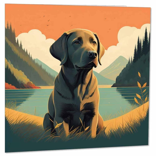 Labrador Greeting Card beautiful Labrador dog Birthday Card 145 x 145mm