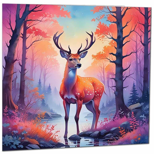 Stag Greeting Card - Beautiful Stag Illustration Card - Any Occasion