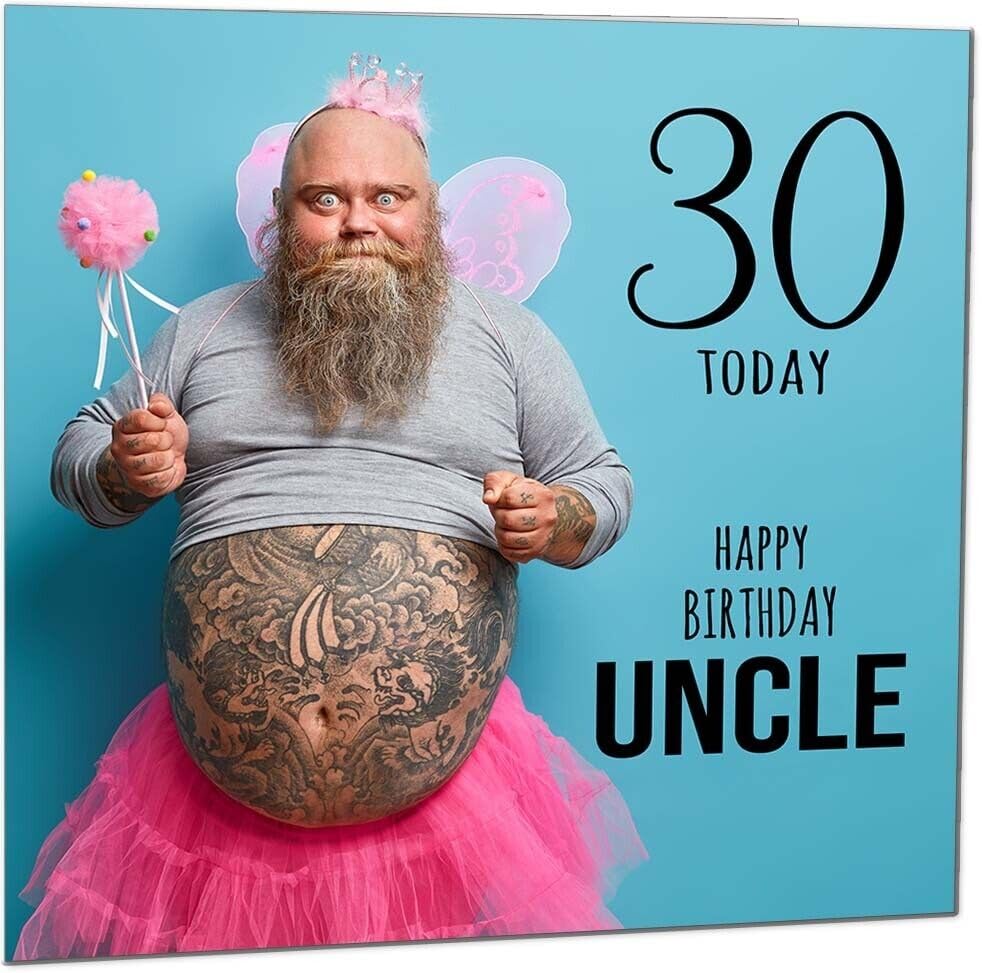 Uncle Funny Birthday Card - Bearded Man Joke Funny Uncles