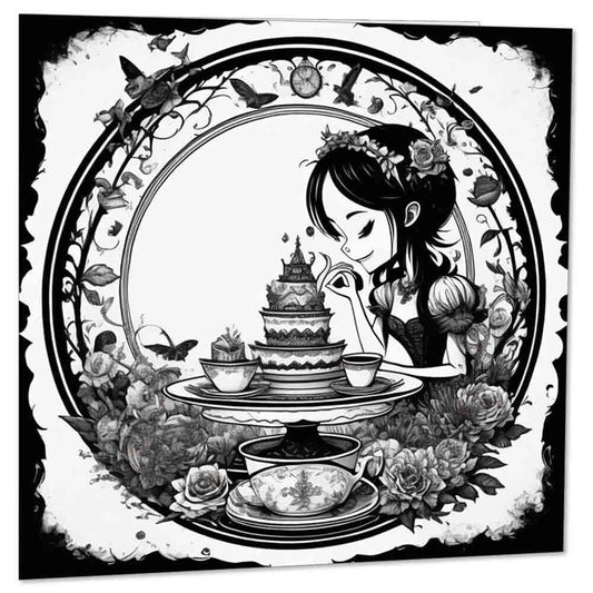 Gothic Alice in Wonderland Card - Gothic Greeting Cards 145 x 145mm