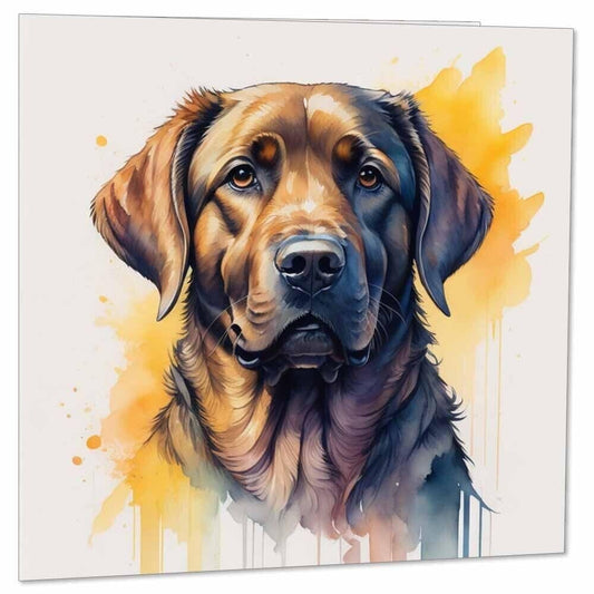 Watercolour Labrador Greeting Cards Labrador Retriever Birthday Card 145 x 145mm