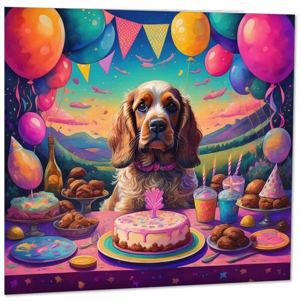 Cocker Spaniel Birthday Card - Dog Cocker Spaniel 145mm x 145mm