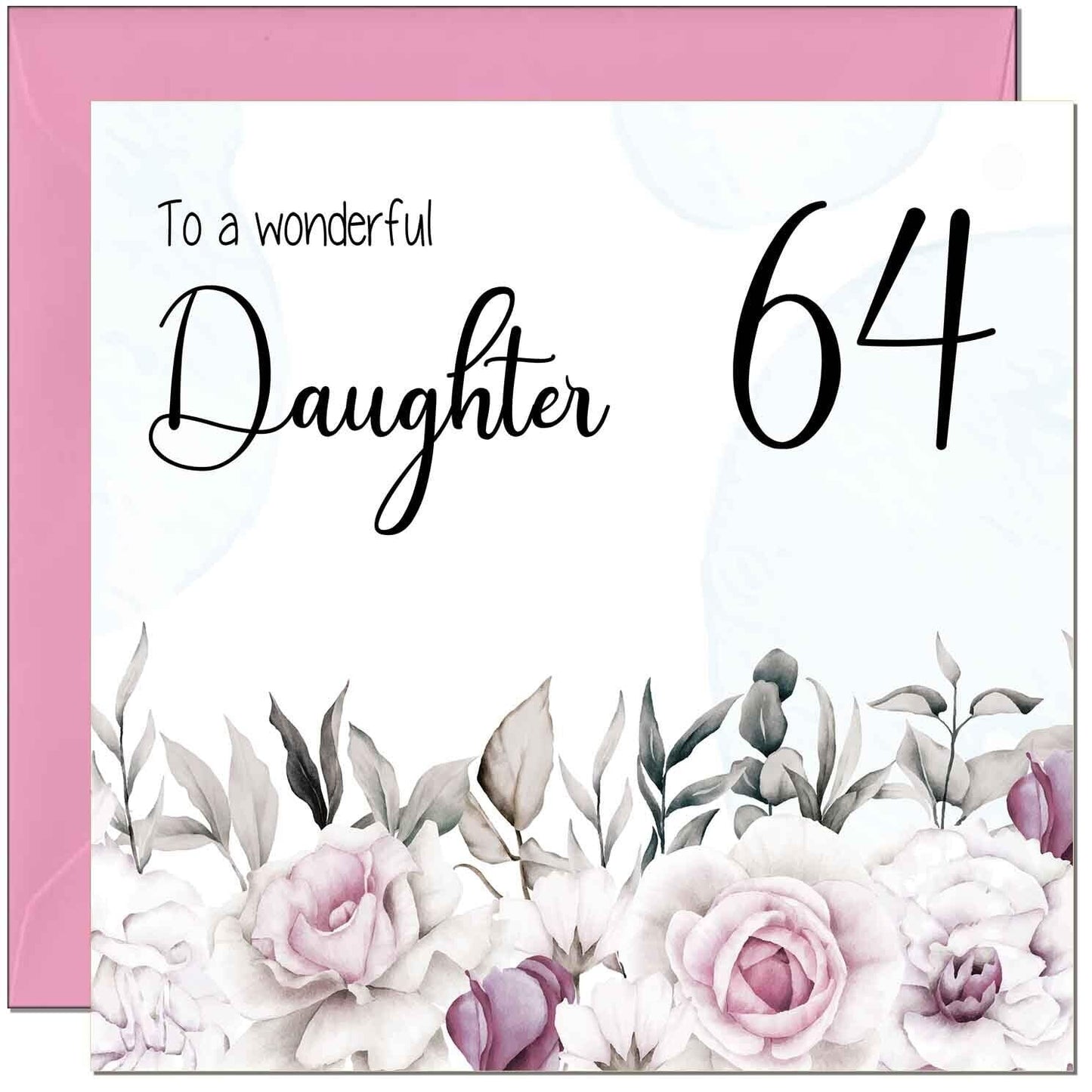 Daughter Birthday Card for Daughter Floral Elegant