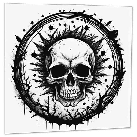 Gothic Skull Greeting Card 145 x 145mm