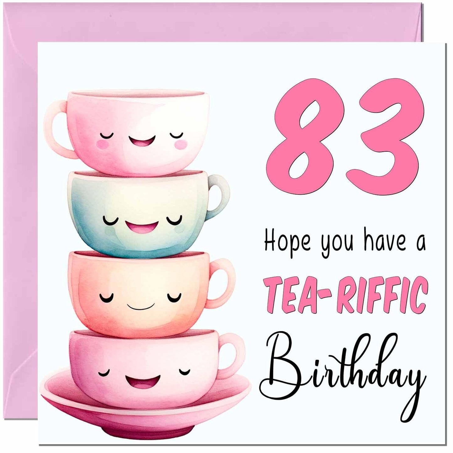 Birthday Card for Women Tea-Riffic Cute