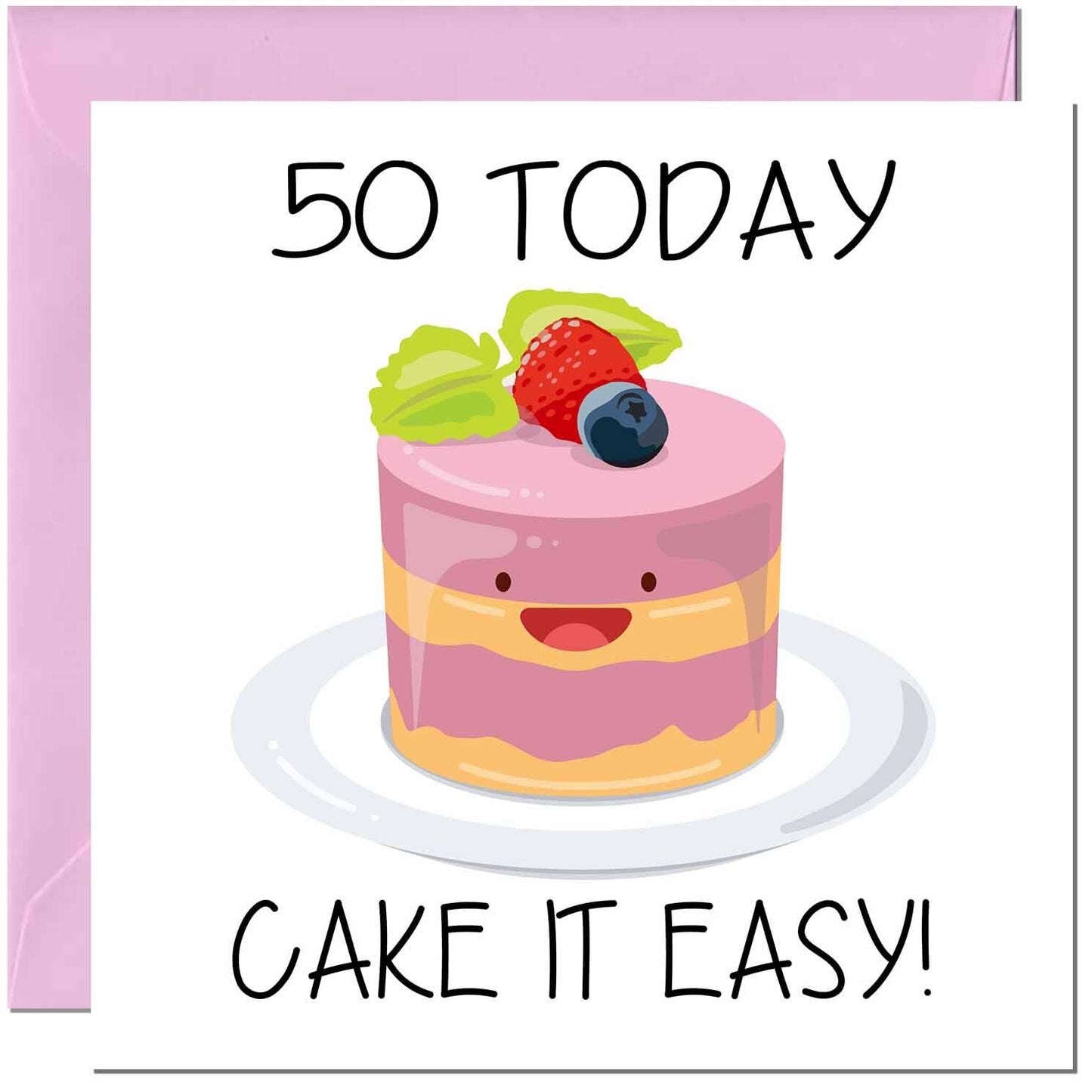 Cute Birthday Card for women girls Cake it easy