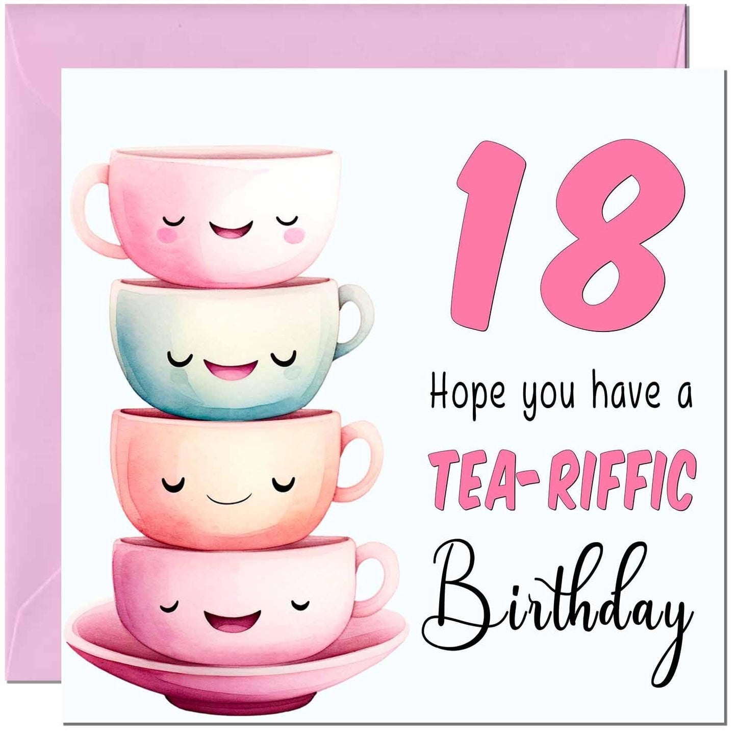 Birthday Card for Women Tea-Riffic Cute