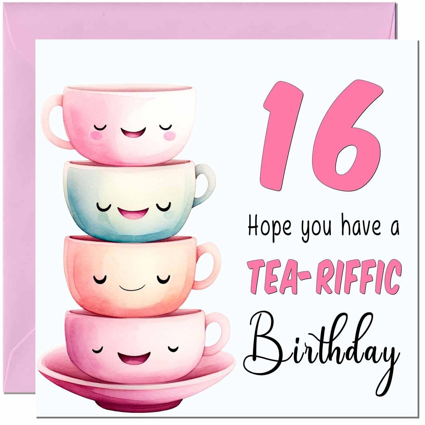 Birthday Card for Women Tea-Riffic Cute