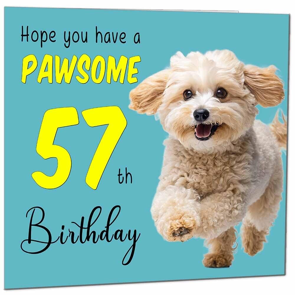 Birthday Card for Men Women Dog Pawsome