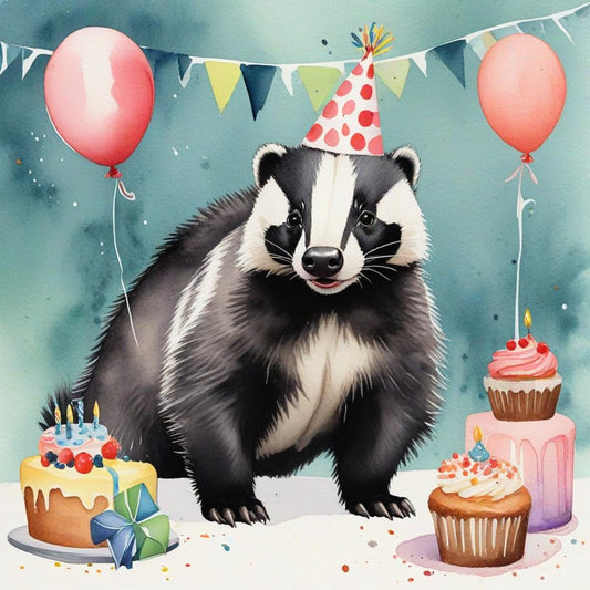 Badger Birthday Card - Happy birthday Badger card