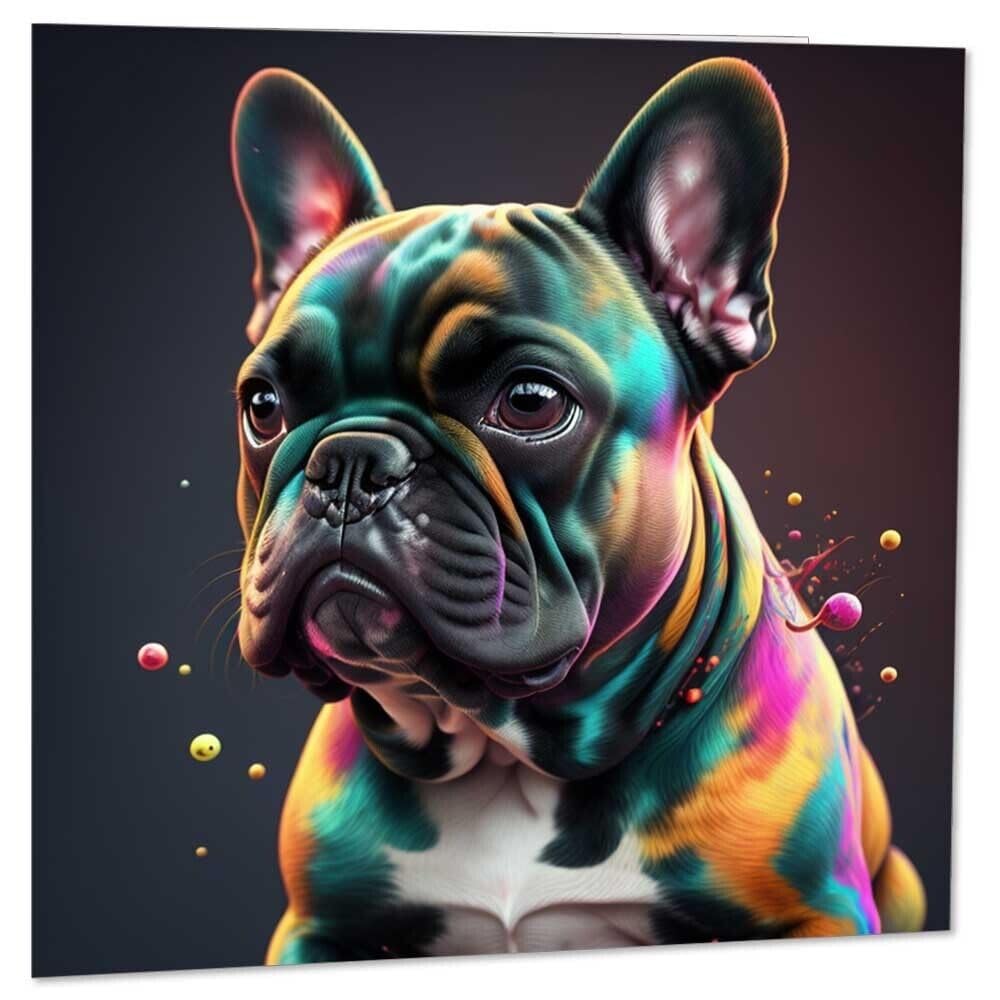 French Bulldog Greeting Card - 145mm x 145mm