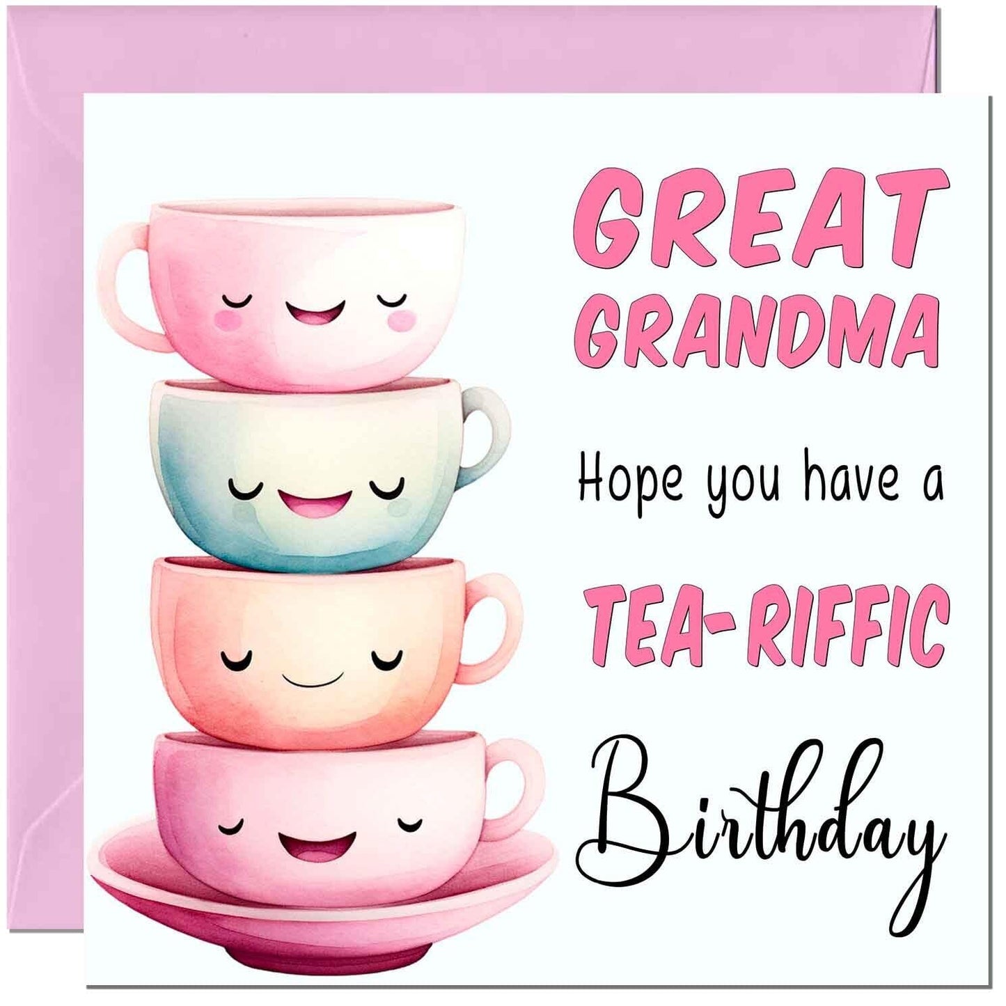 Birthday Card for Women Tea-Riffic Cute