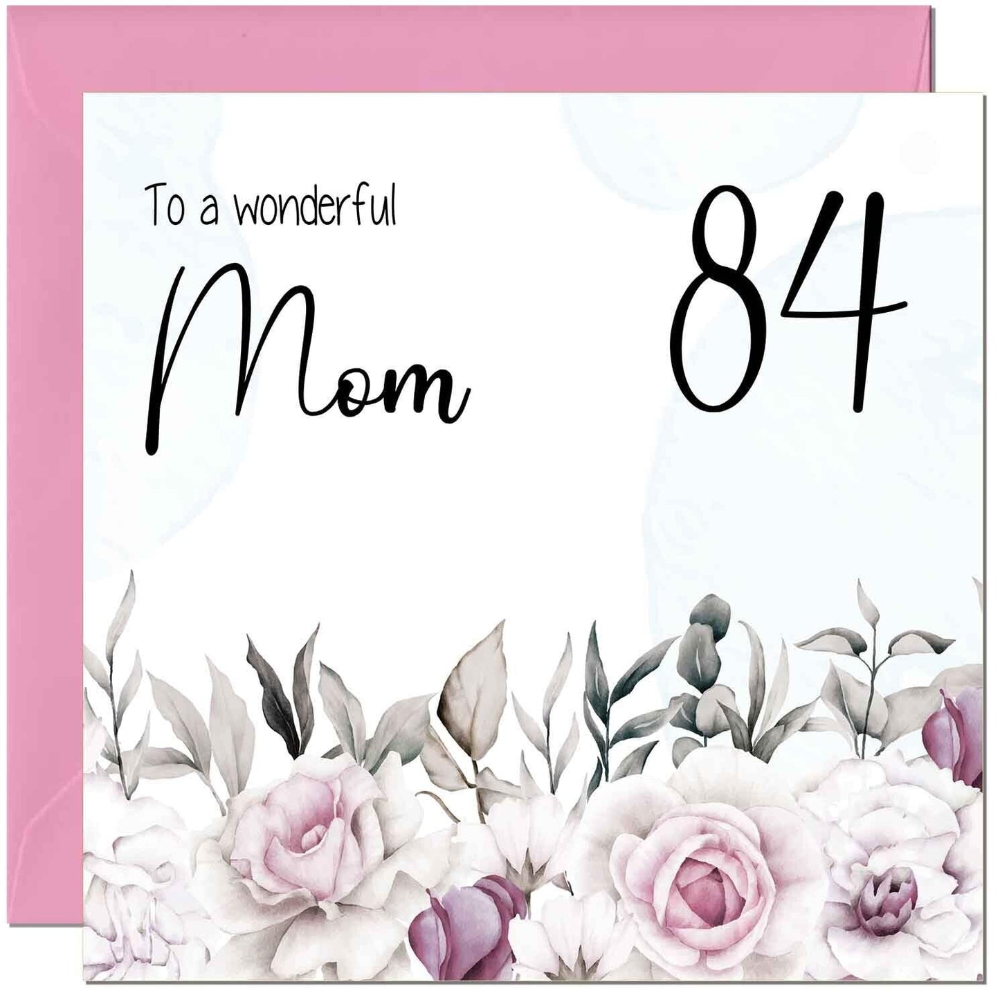 Mom Birthday Card Floral Elegant Best Mom's