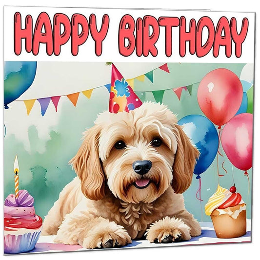 Cockapoo Birthday Card - Fun Animal Birthday Card - 145 x 145mm