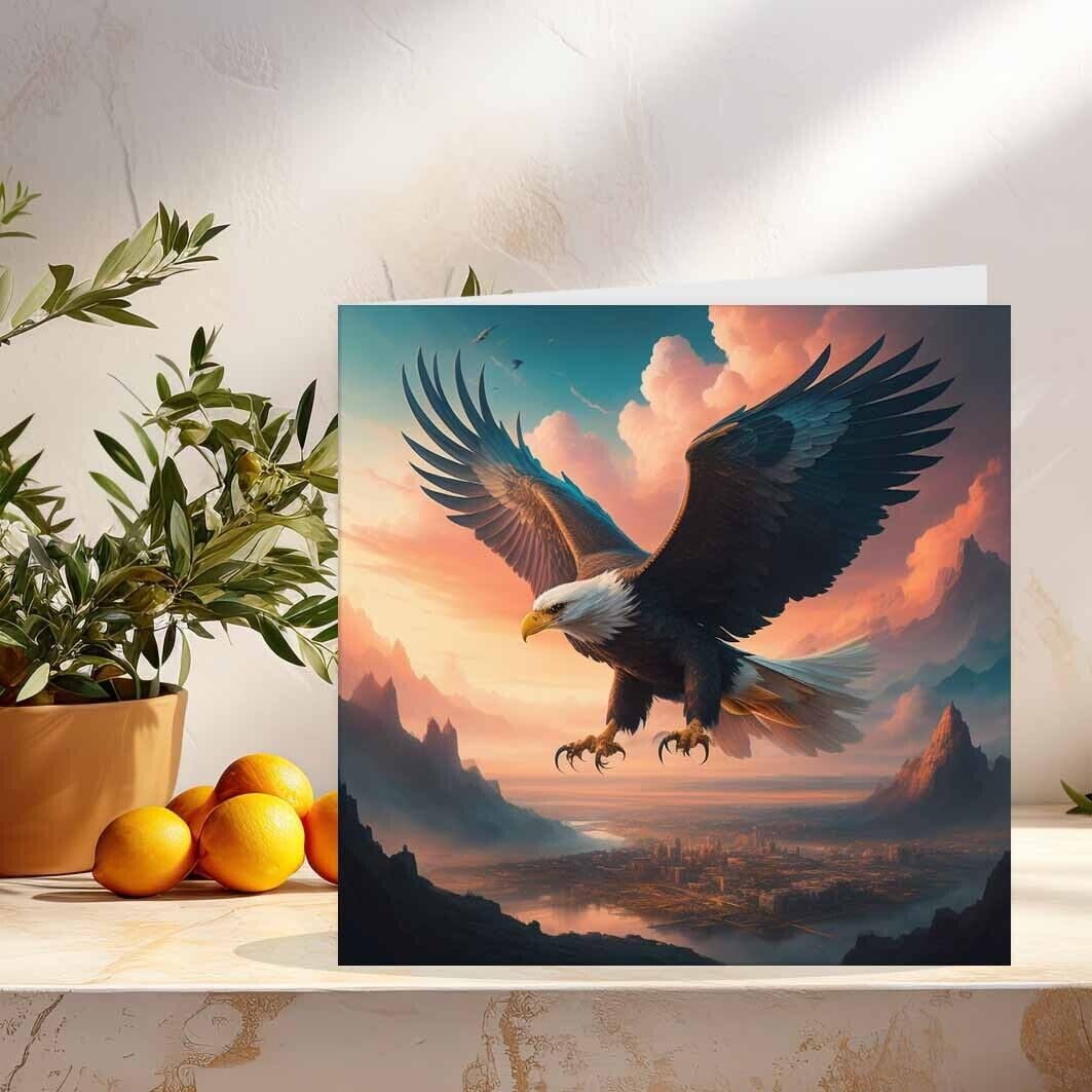 Eagle Greeting Card Birthday Card 145 x 145mm