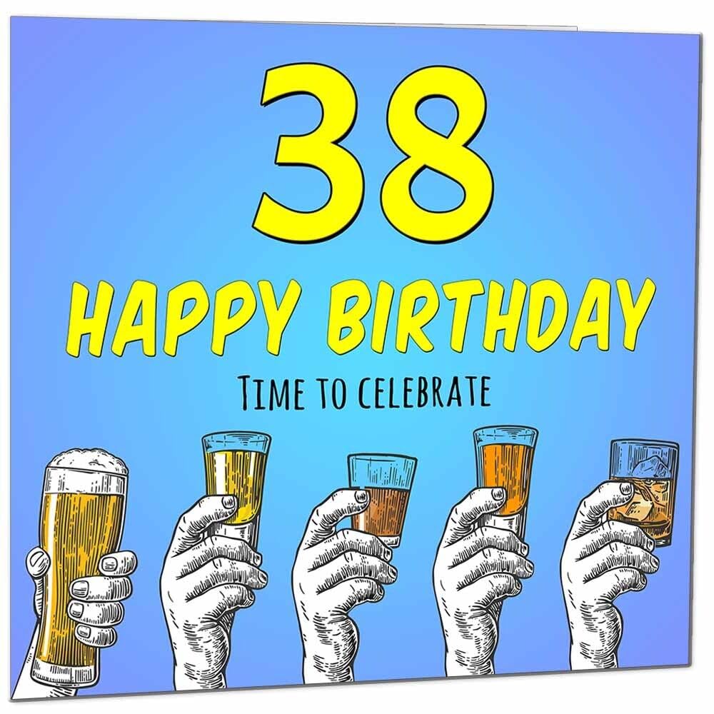 Birthday Card for Men Him Beer Drinks Men's