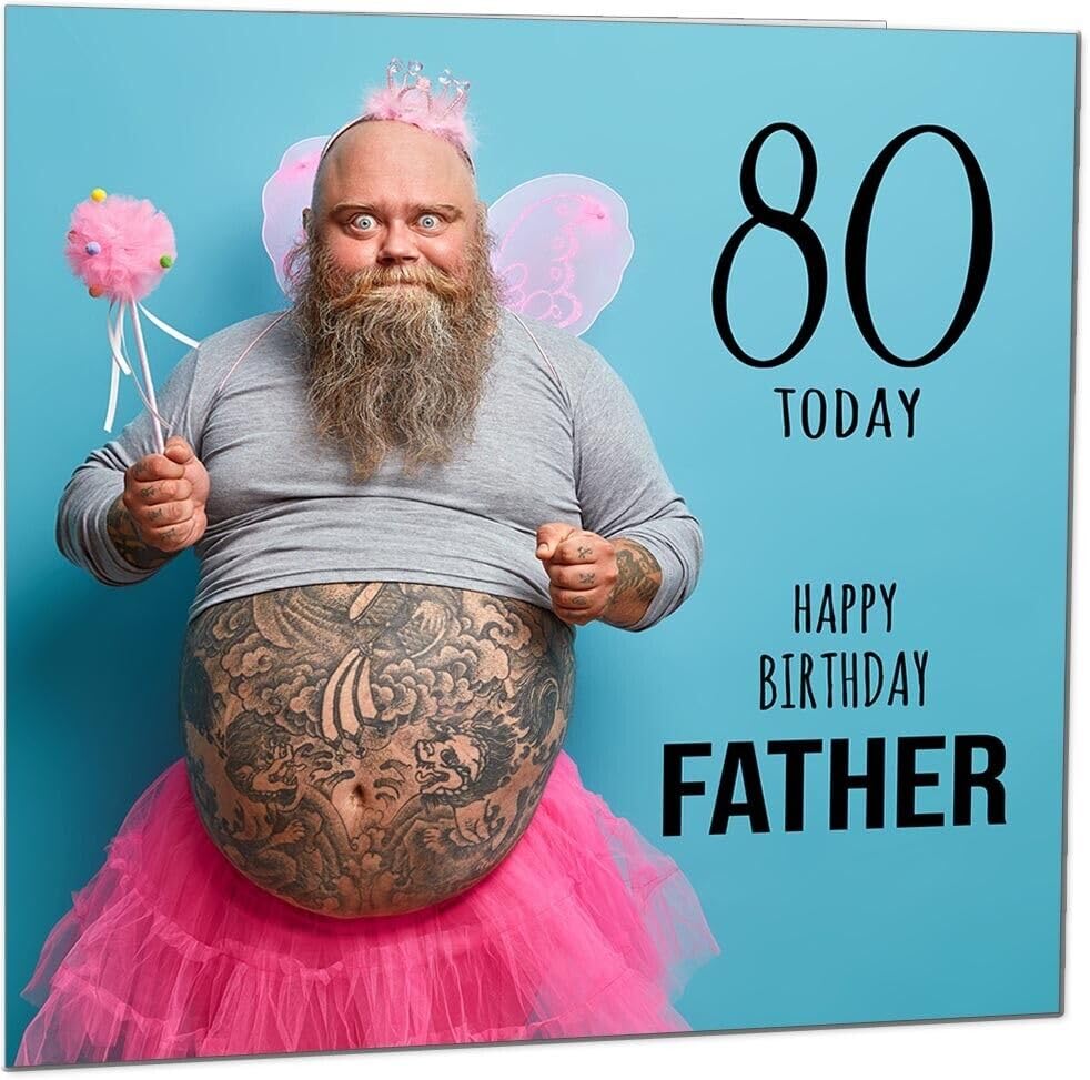 Dads Funny Birthday Card - Bearded Man Joke Funny Father