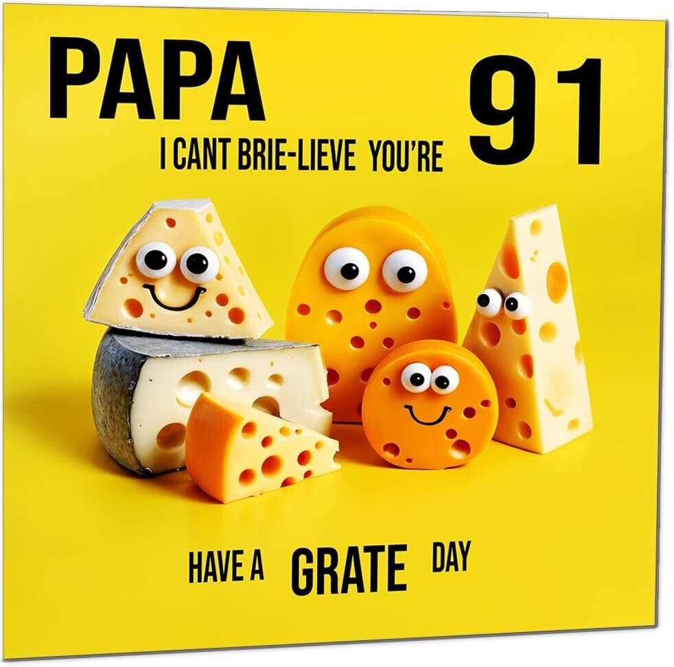 Papa funny Birthday Card for Papa - Cheese Pun Funny Papa's