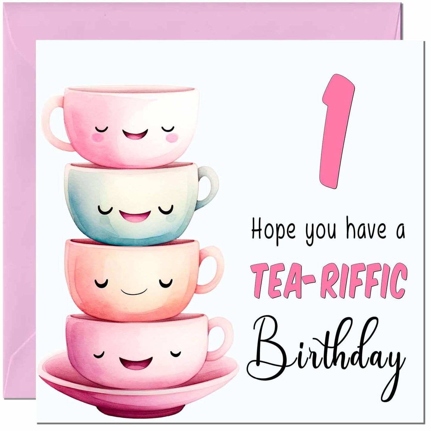 Birthday Card for Women Tea-Riffic Cute