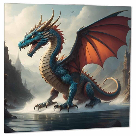 Dragon Greeting Card Fantasy Birthday Cards 145 x 145mm