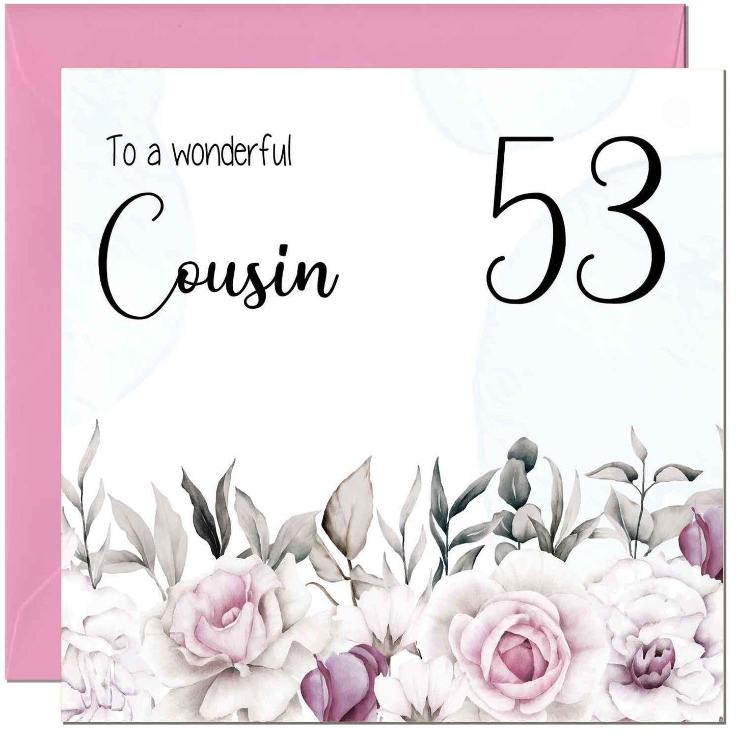 Cousin Birthday Card Floral Elegant Best Cousin's