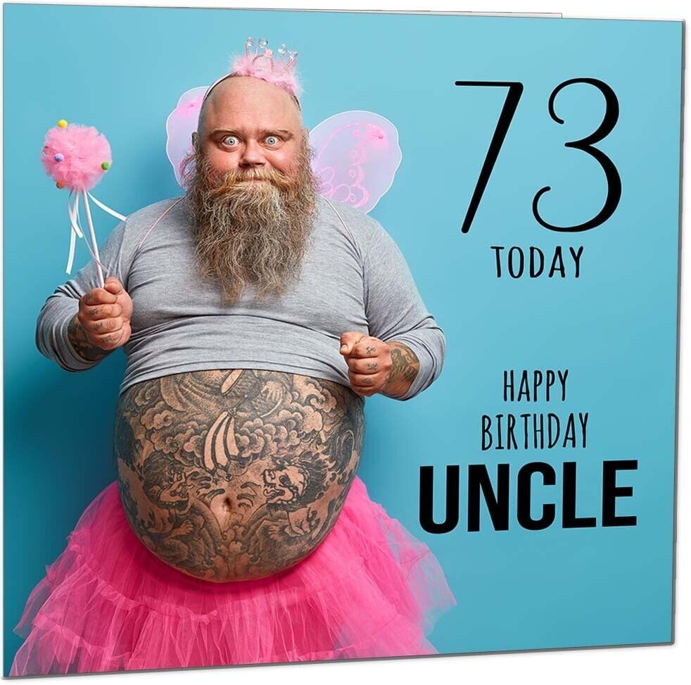 Uncle Funny Birthday Card - Bearded Man Joke Funny Uncles