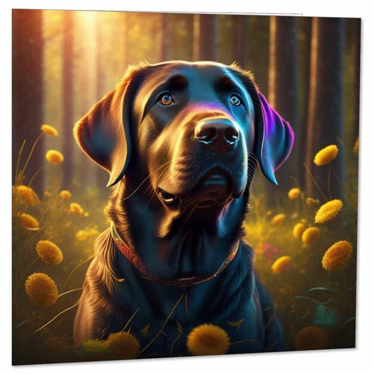 Labrador Birthday Card Labrador Dog Greeting Card 145 x 145mm