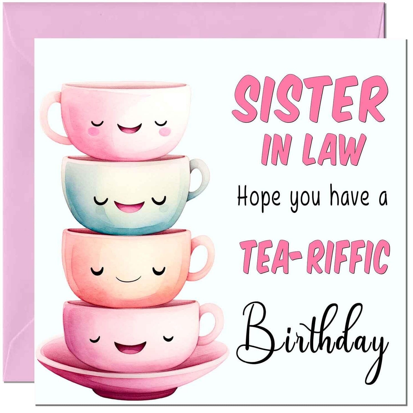 Birthday Card for Women Tea-Riffic Cute