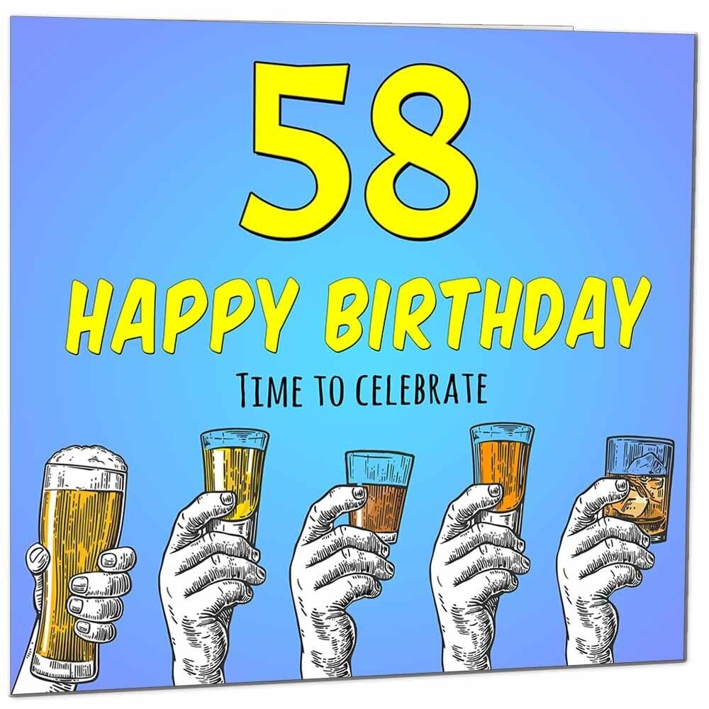 Birthday Card for Men Him Beer Drinks Men's