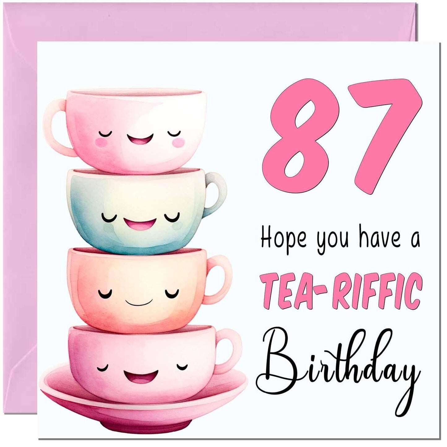 Birthday Card for Women Tea-Riffic Cute