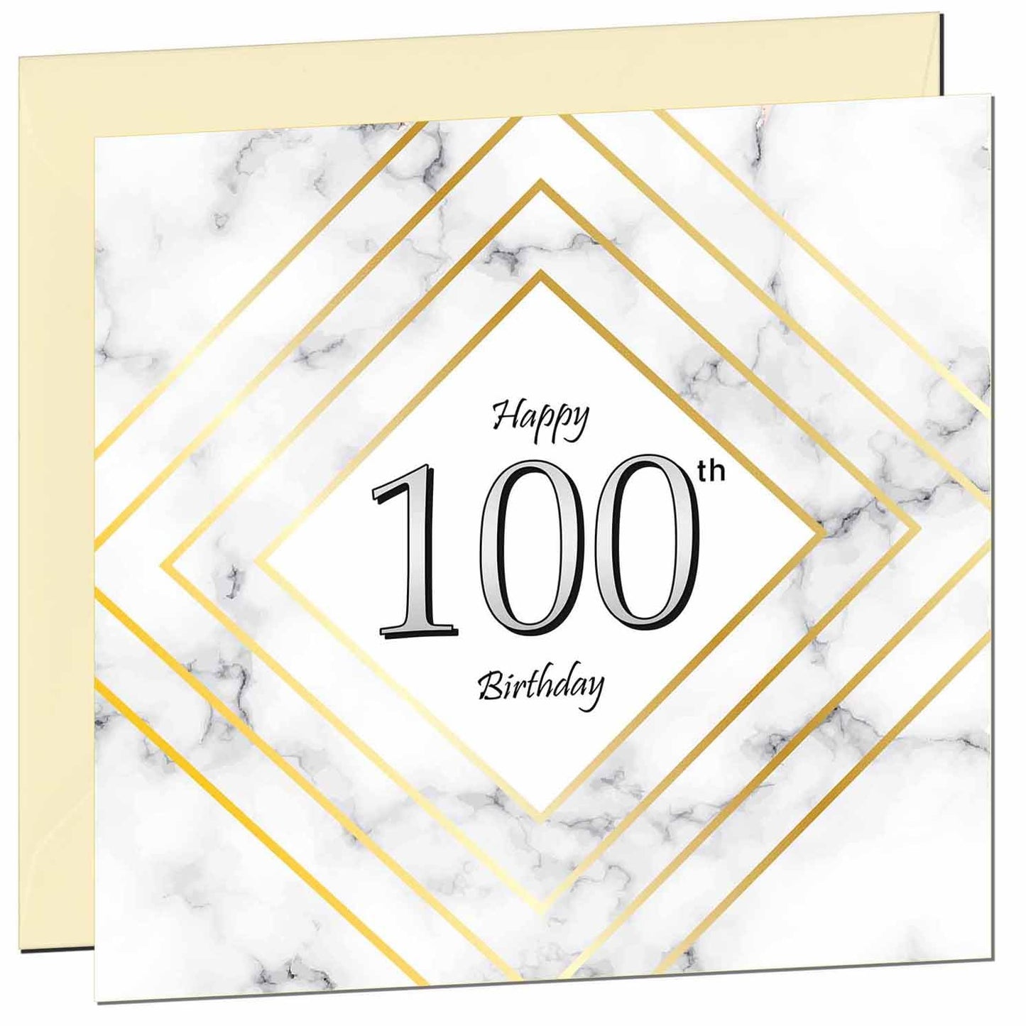 Birthday Card for Men Women - White Marble Gold - Birthday Cards for 59 year old Man FIfty Nine, Fifty Ninth Dad Grandad Grandpa Uncle Bday Gift Nan Mum Aunt