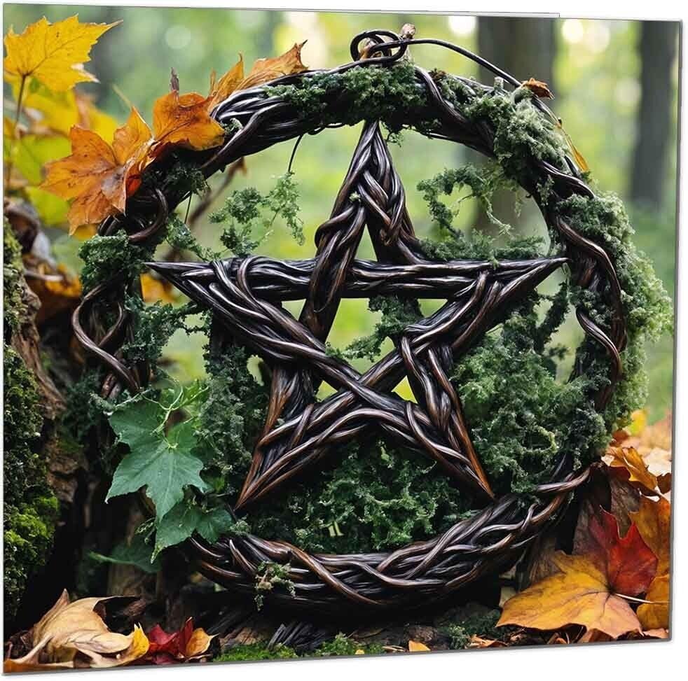 Pentacle Vines Greeting Card - Nature Magic Witch Birthday Card 145 x 145mm