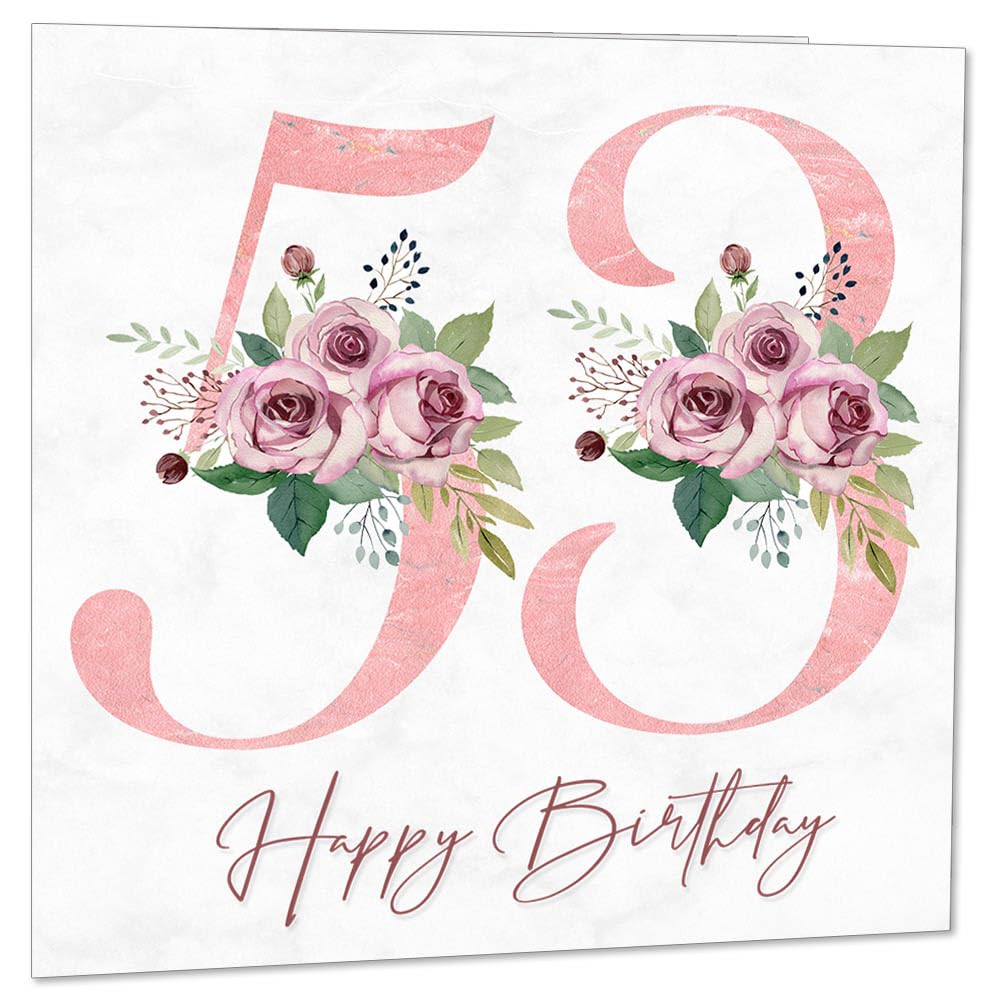 Birthday Card for Women - Floral Birthday Cards for Ladies Mum Aunt Sister Nan Friend Daughter