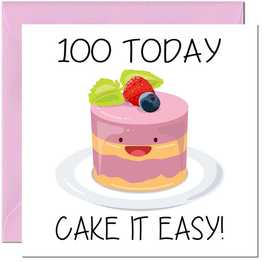 Cute Birthday Card for women girls Cake it easy