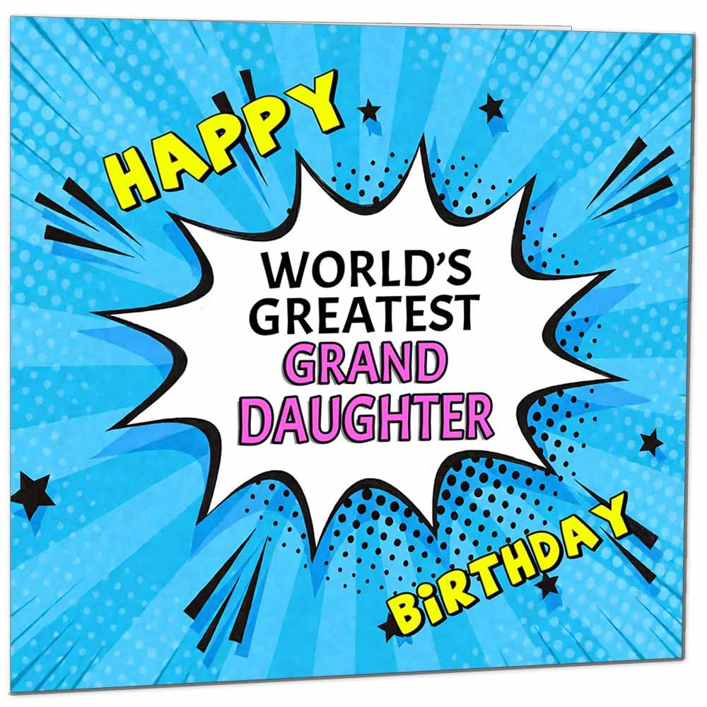 Wife Birthday Card - World's Greatest - Comic Book Pop Art Style Birthday Card for Wife