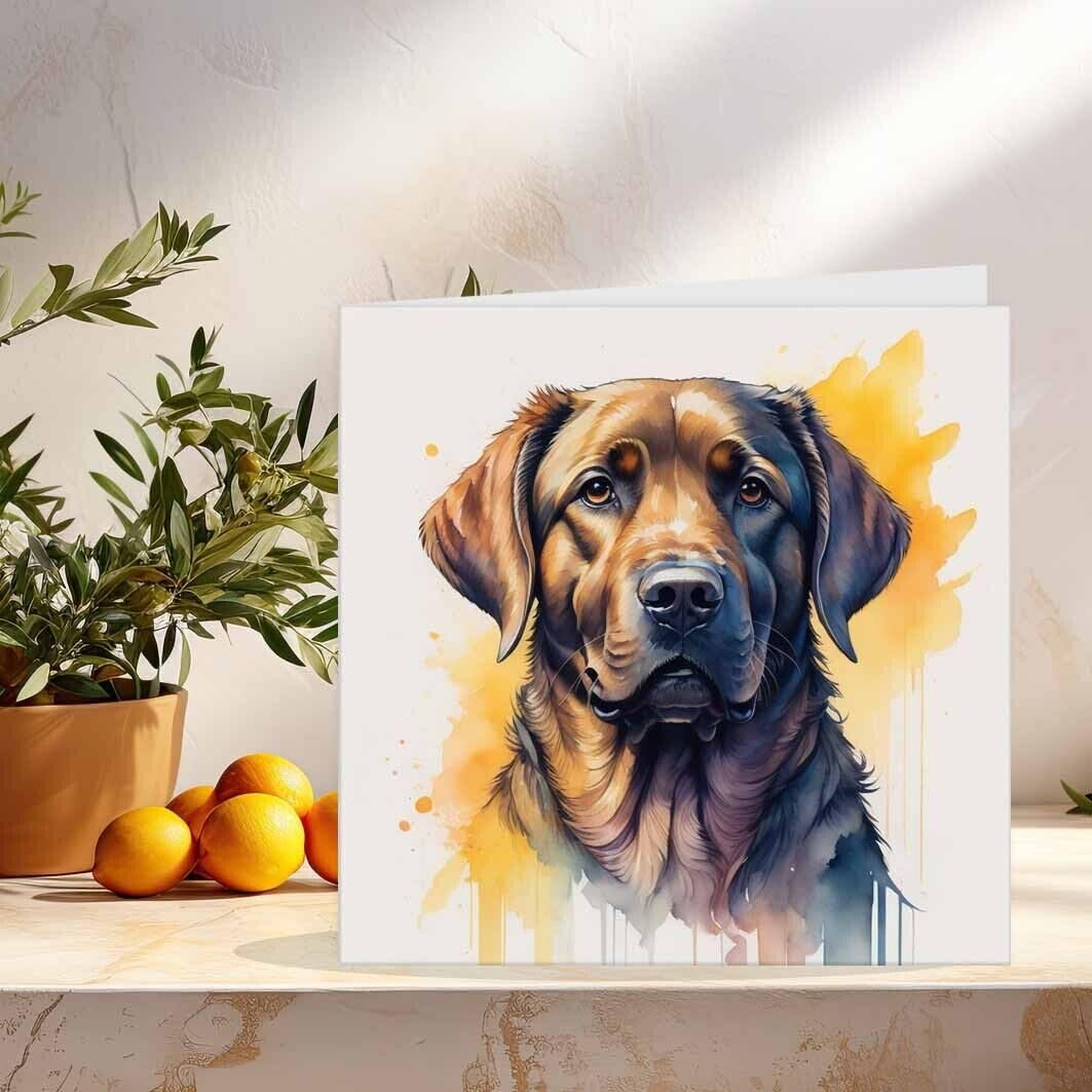 Watercolour Labrador Greeting Cards Labrador Retriever Birthday Card 145 x 145mm