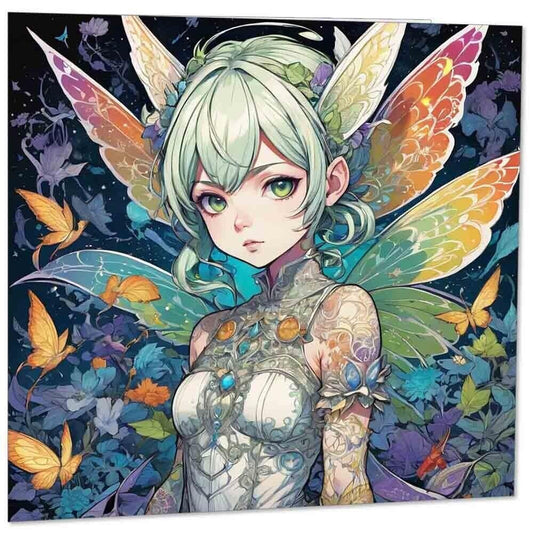 Anime Fantasy Fairy Greeting Card 145mm x 145mm