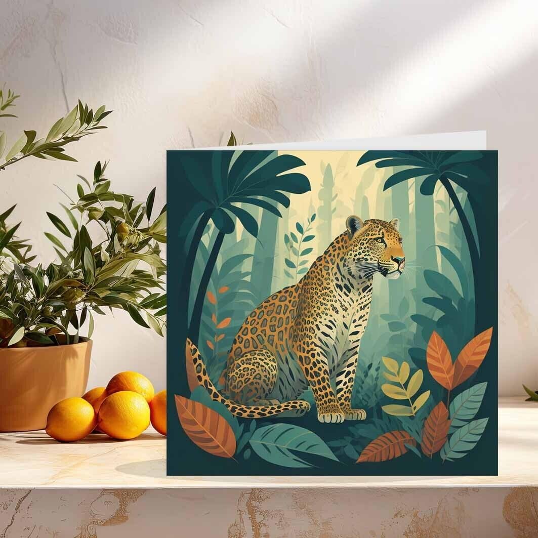 Leopard Greeting Card - 145 x 145mm