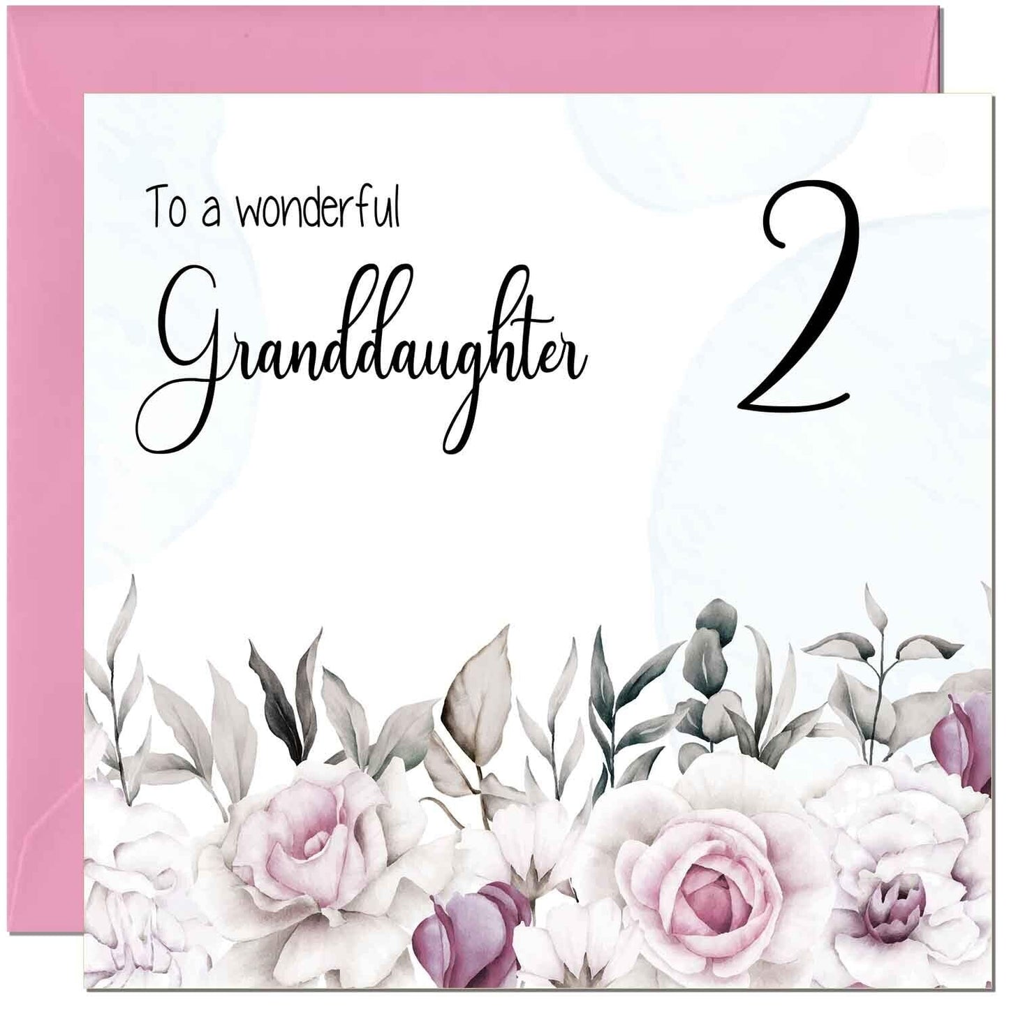 Granddaughter Birthday Card for Granddaughter Floral Elegant