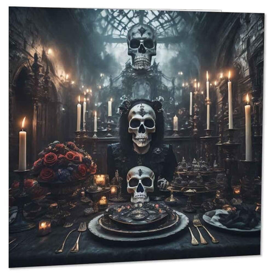Gothic Birthday Card Skull Goth Rock Alternative Birthday Card 145 x 145mm