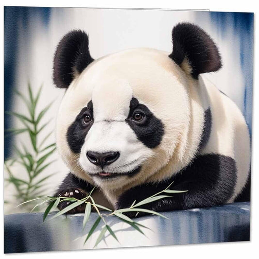 Panda Greeting Card - 145mm x 145mm - Square