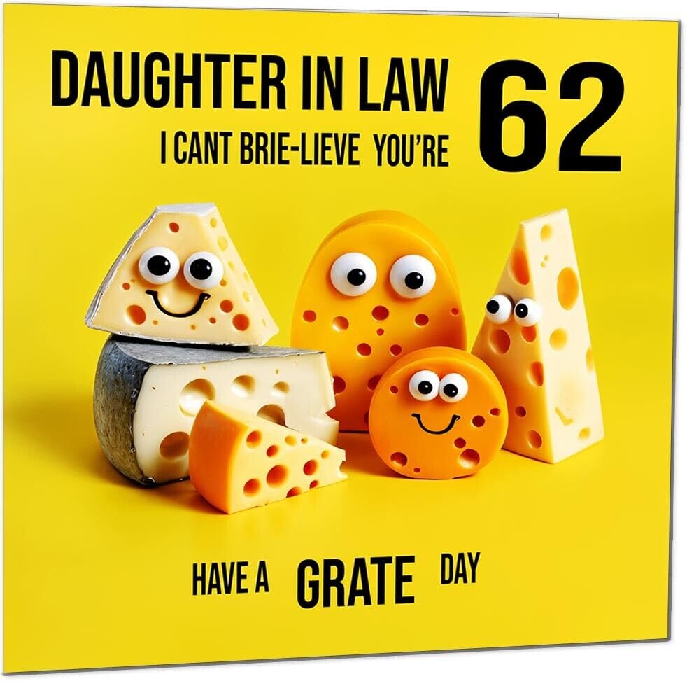 Daughter in Law Birthday Card - Cheese Pun Funny Daughter in Laws