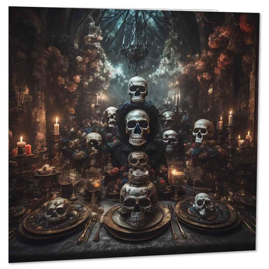 Gothic Birthday Card - Skull Goth Metal Alternative Greeting Card 145 x 145mm