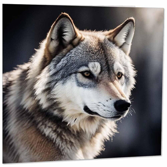 Wolf Greeting Card - Wolves Wolf Card - 145mm x 145mm Square