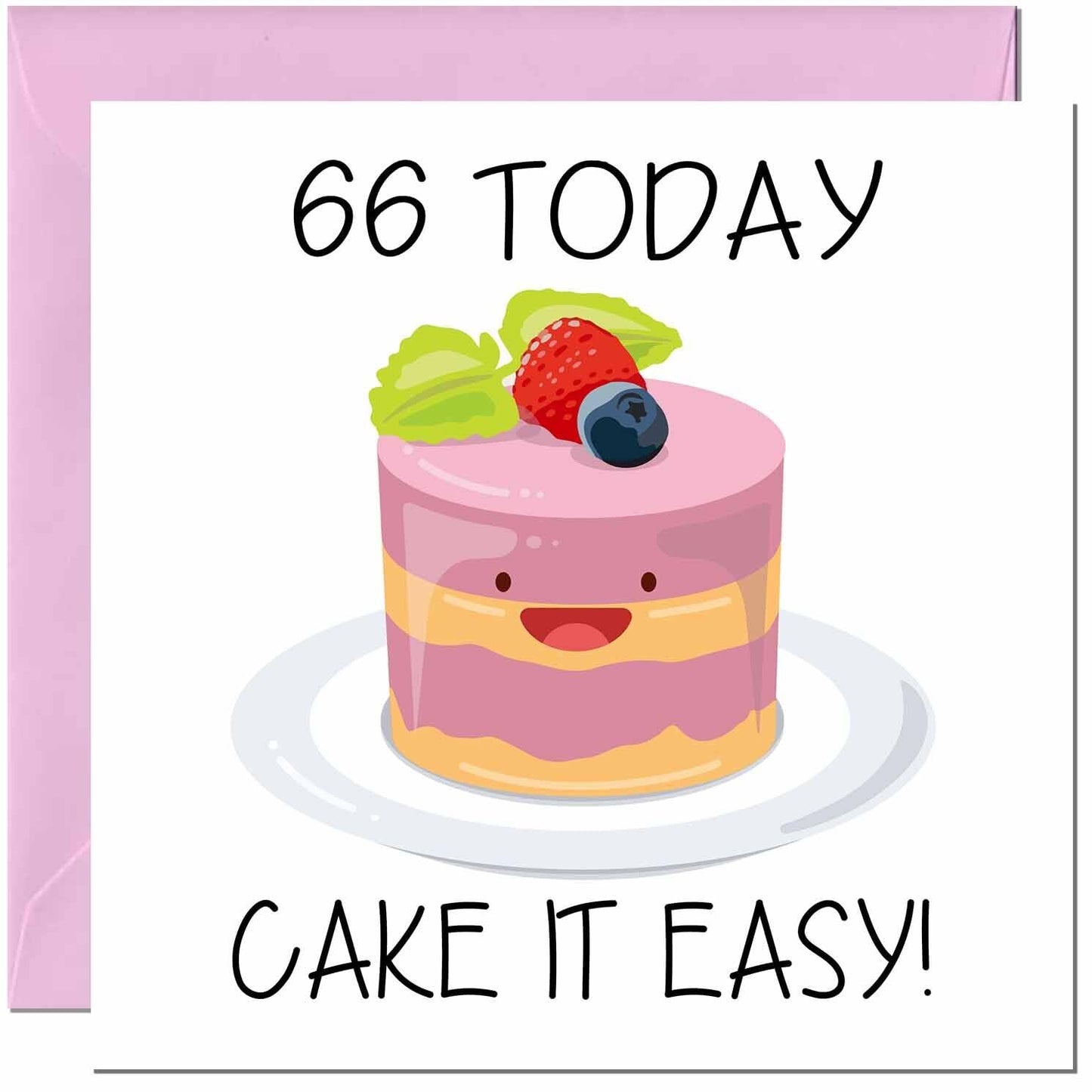 Cute Birthday Card for women girls Cake it easy