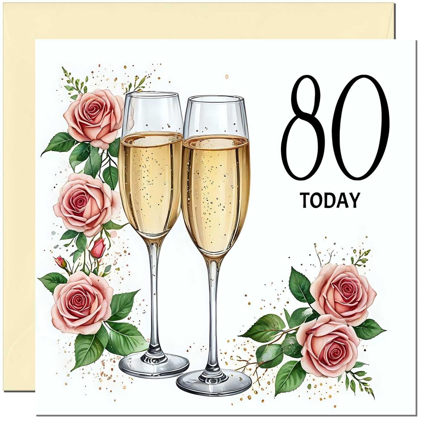 Birthday Card for women - Floral Fizz Classy Elegant